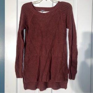 Charlotte Russe Maroon Crew Neck Sweater